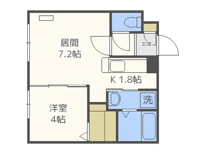 スペランツァコトニ(1LDK/4階)の間取り写真