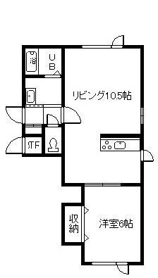 NEOーSY(1LDK/1階)の間取り写真