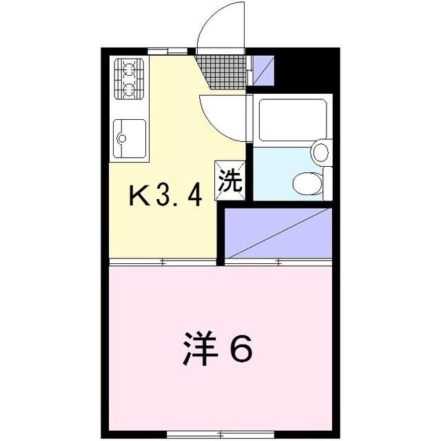 コーポサンクレール(1K/1階)の間取り写真