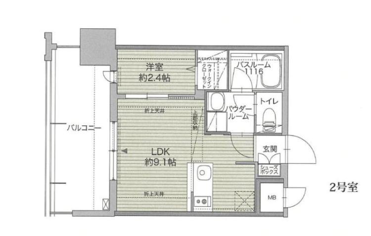 グランフォーレ博多ウォーターフロント(1LDK/3階)の間取り写真