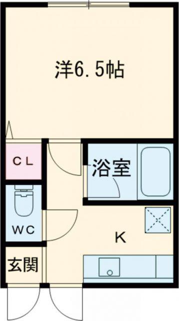 シティコート八幡(1K/1階)の間取り写真