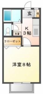 メイプルTSS(1K/2階)の間取り写真
