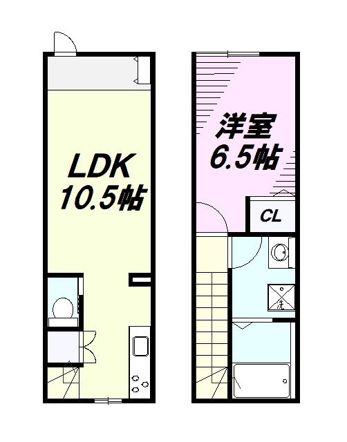 MOK-TERRACE HACHIOUJI(1LDK/1階)の間取り写真