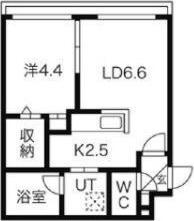 SPERANZA MARUYAMA(1LDK/1階)の間取り写真