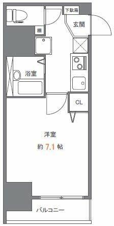 ステージファースト慶應三田(1K/5階)の間取り写真