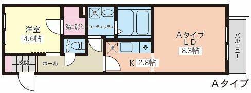 ボナール八王子(1LDK/3階)の間取り写真