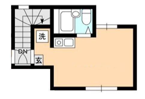 若松荘(ワンルーム/2階)の間取り写真
