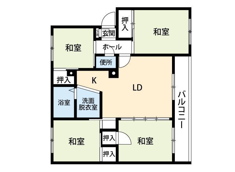 しらかば公園前(4LDK/1階)の間取り写真