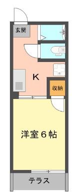シティハイムメゾンMIC(1K/1階)の間取り写真
