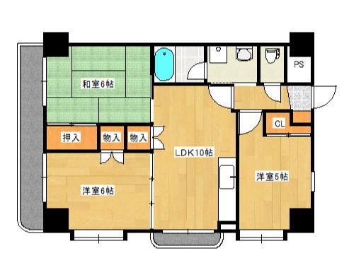 エイトバレー鈴が台(3LDK/9階)の間取り写真