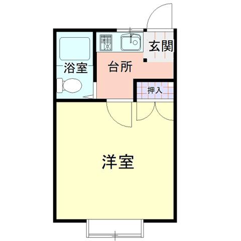 コーポ吉田(1K/1階)の間取り写真