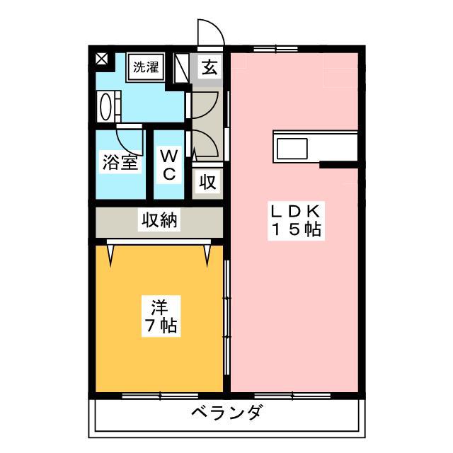 CIAO バンビーナ(1LDK/1階)の間取り写真