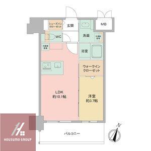 LOUIS RESIDENCE弁天町(1LDK/5階)の間取り写真