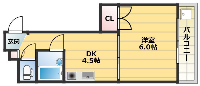 マンションソアーベ(1DK/3階)の間取り写真