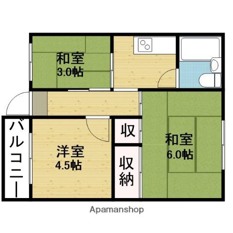 ハイグレード巽(3K/4階)の間取り写真