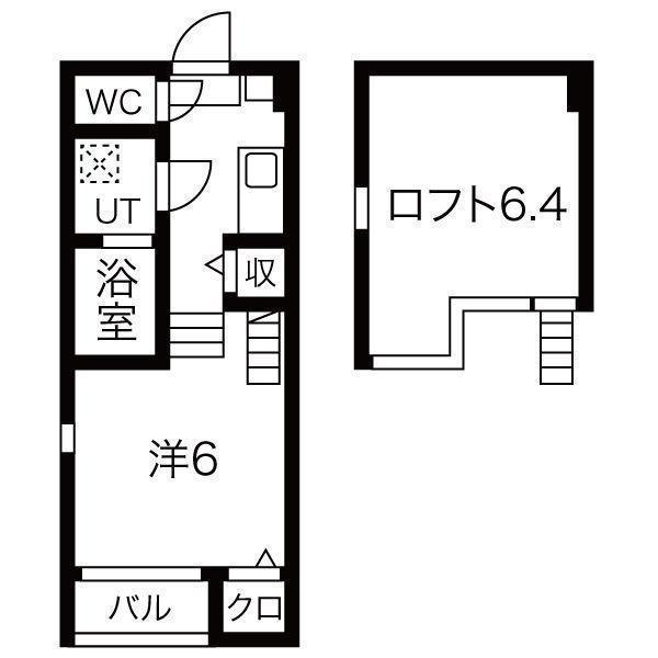 ハーモニーテラス岩切III(1K/1階)の間取り写真