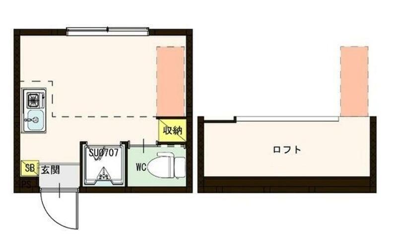 ハーモニーテラス大森東II(ワンルーム/1階)の間取り写真