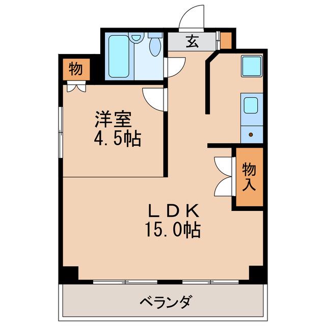 ニッシンセントラルレジデンス(1LDK/6階)の間取り写真