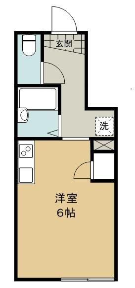 クレールII(1K/1階)の間取り写真
