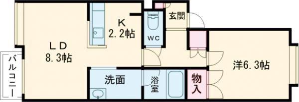 メゾンマキ(1LDK/1階)の間取り写真
