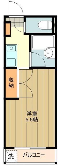 新栄ハイツ(1K/4階)の間取り写真
