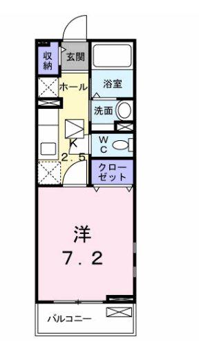 メゾンド・スカイ(1K/1階)の間取り写真