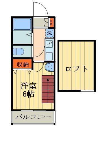 グリーンパレス(1K/2階)の間取り写真
