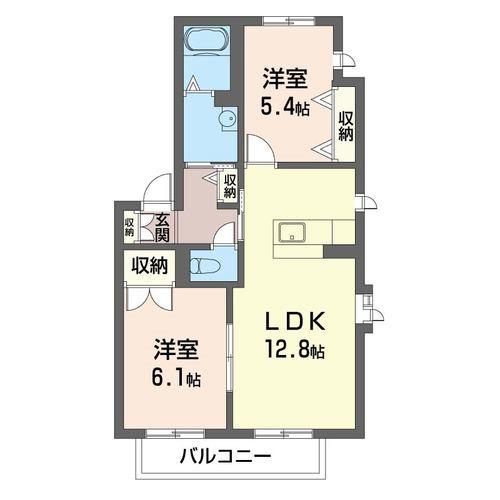 ロイヤルパレス(2LDK/2階)の間取り写真