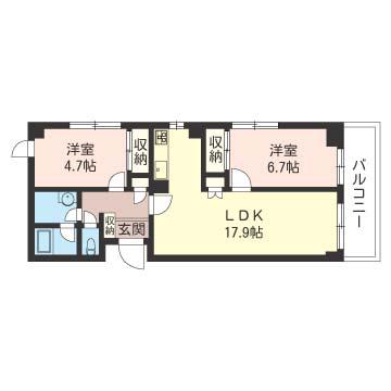 CORTLANDT ARMS(2LDK/2階)の間取り写真