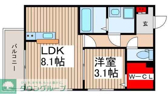 クレリス浦和(1LDK/2階)の間取り写真