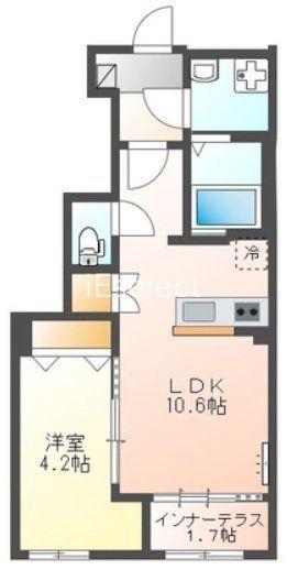 ISOLA(1LDK/1階)の間取り写真