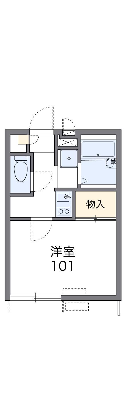 地下鉄七隈線 渡辺通駅 徒歩14分 2階建 築17年(1K/2階)の間取り写真