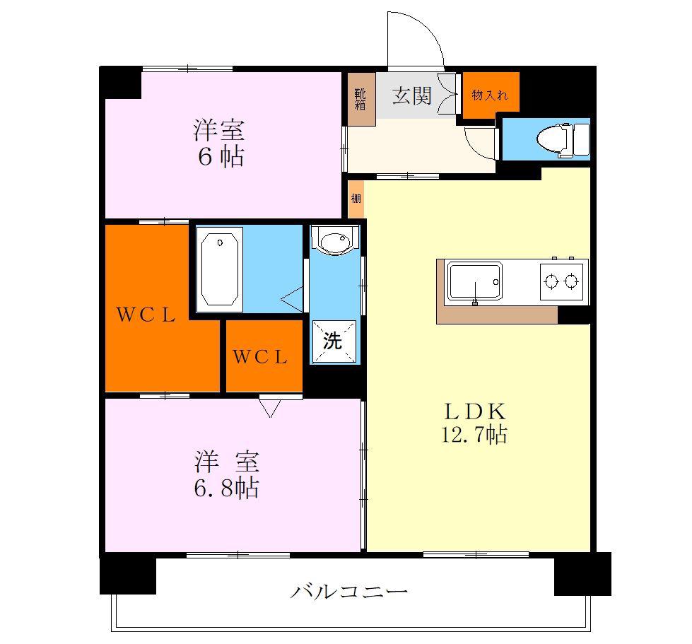 SAISON・REIWA(2LDK/1階)の間取り写真