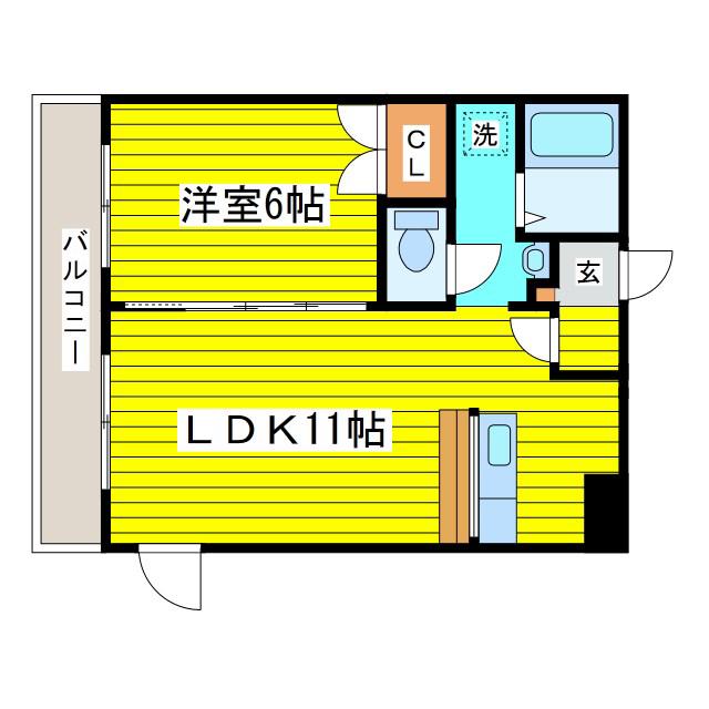 リゾルテN12(1LDK/3階)の間取り写真