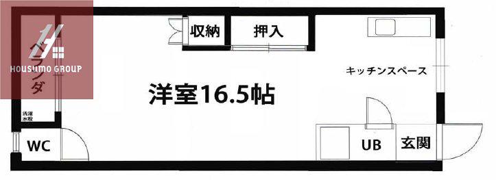 福井マンション(ワンルーム/1階)の間取り写真