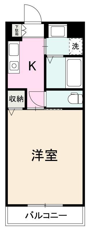 LA SPERANZA(1K/3階)の間取り写真