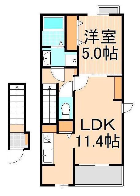サン・アマルフィ(1LDK/2階)の間取り写真