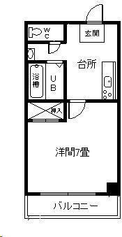 MGコーポ神宮(1K/4階)の間取り写真
