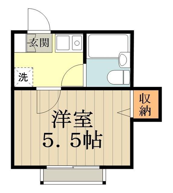 OZ弐番街(1K/1階)の間取り写真