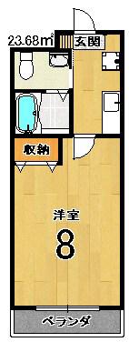 PASSCIO APM(1K/4階)の間取り写真