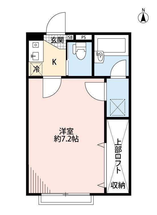 ヴァンテアンIII(1K/1階)の間取り写真