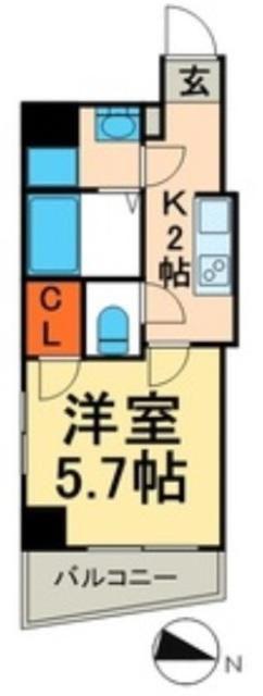 ラビエール東京(1K/3階)の間取り写真