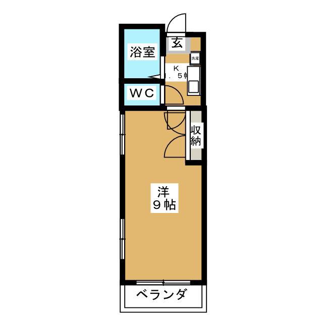 JR横浜線 小机駅 徒歩6分 2階建 築32年(1K/2階)の間取り写真