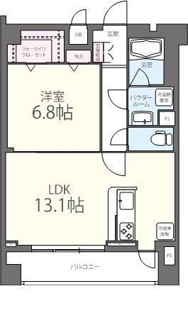COLLINE池田山(1LDK/3階)の間取り写真