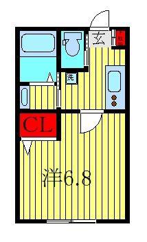 グリーンヒルズ(1K/1階)の間取り写真