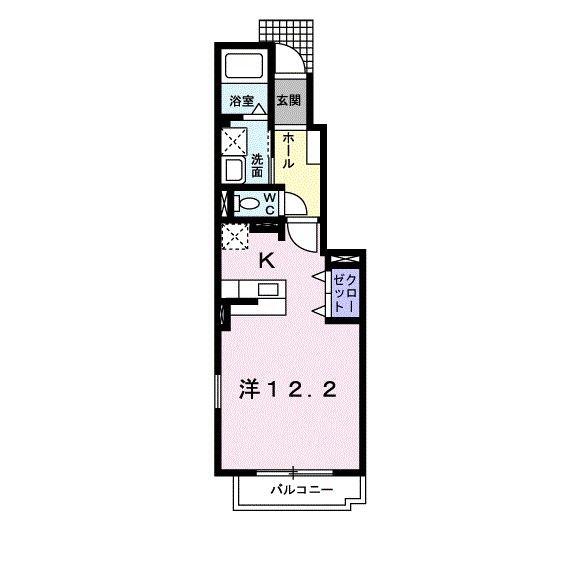 レジデンス グレイス(ワンルーム/1階)の間取り写真