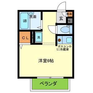 パセオミフネ(ワンルーム/2階)の間取り写真