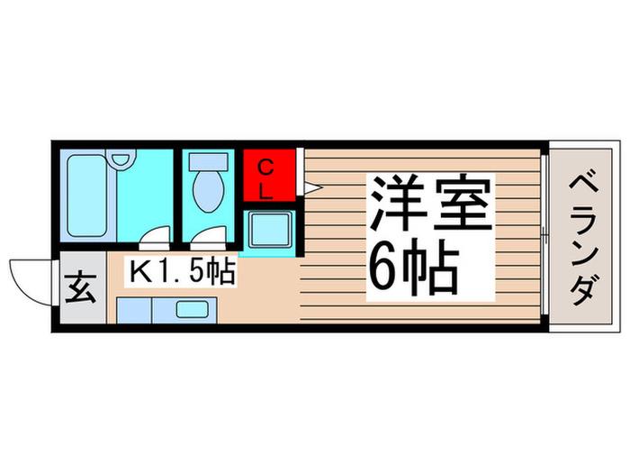 サンシティ石井(1K/1階)の間取り写真