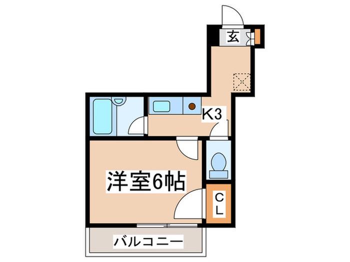 フローレスミヤタ(1K/2階)の間取り写真