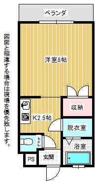 アプリコット(1K/2階)の間取り写真
